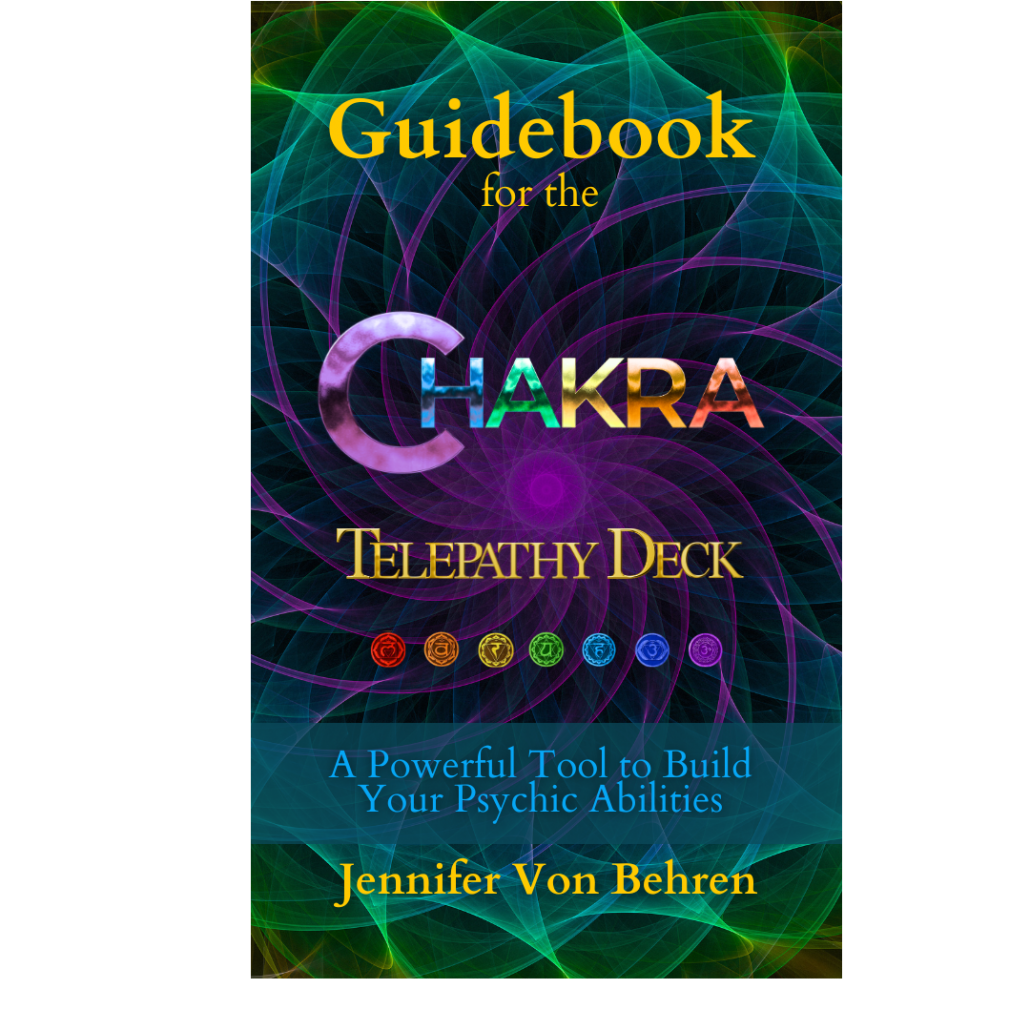 Guidebook for the Chakra Telepathy Deck Cover Created by Medium Jennifer Von Behren